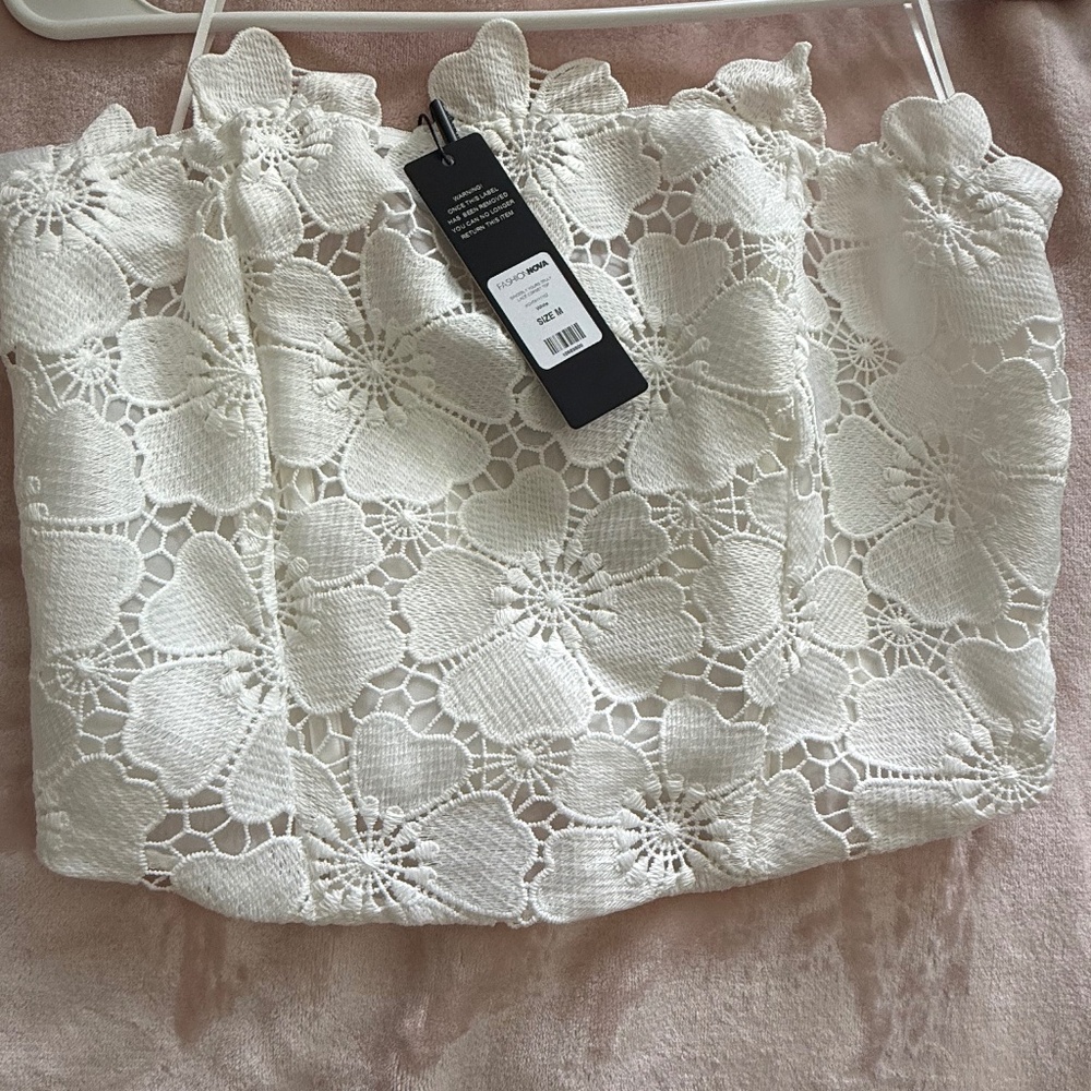 White floral top